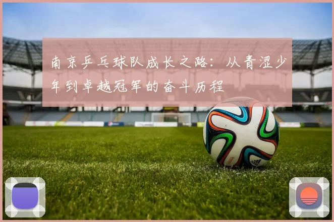 南京乒乓球队成长之路：从青涩少年到卓越冠军的奋斗历程